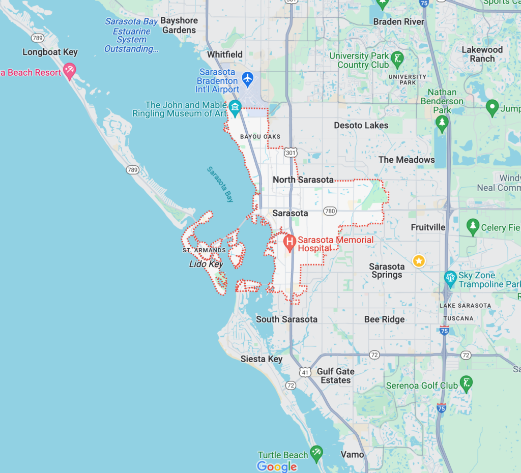 Service Area for Siesta Pools